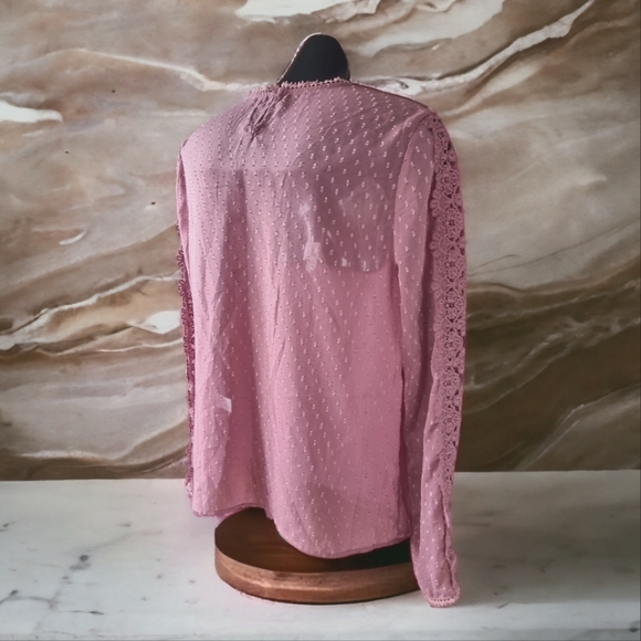 PINKBLUSH Lace Long Sleeve Blouse - Picture 3 of 8